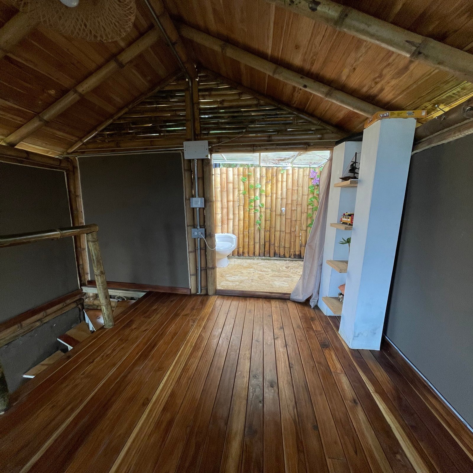 Cabaña vista a la montaña